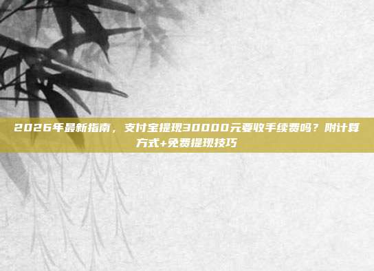 2026年最新指南,支付宝提现30000元要收手续费吗?附计算方式+免费提现技巧