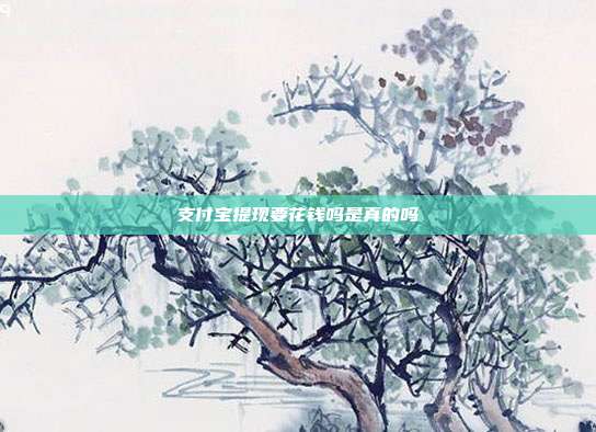 支付宝提现要花钱吗是真的吗