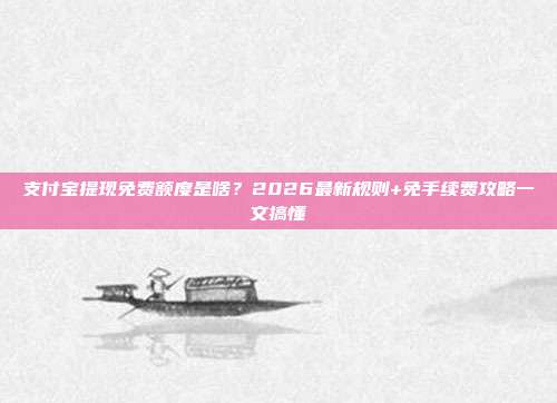 支付宝提现免费额度是啥？2026最新规则+免手续费攻略一文搞懂