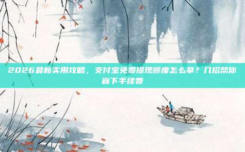 2026最新实用攻略，支付宝免费提现额度怎么拿？几招帮你省下手续费