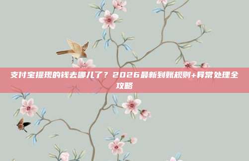支付宝提现的钱去哪儿了？2026最新到账规则+异常处理全攻略