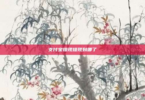 支付宝提现提现到哪了