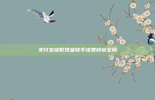 支付宝提取现金收手续费吗安全吗