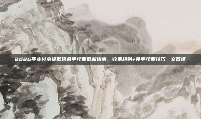 2026年支付宝提取现金手续费最新指南，收费规则+免手续费技巧一文看懂