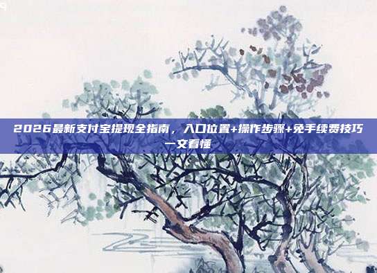 2026最新支付宝提现全指南,入口位置+操作步骤+免手续费技巧一文看懂