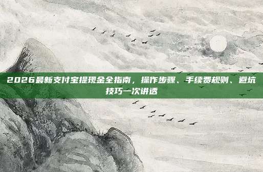 2026最新支付宝提现金全指南，操作步骤、手续费规则、避坑技巧一次讲透