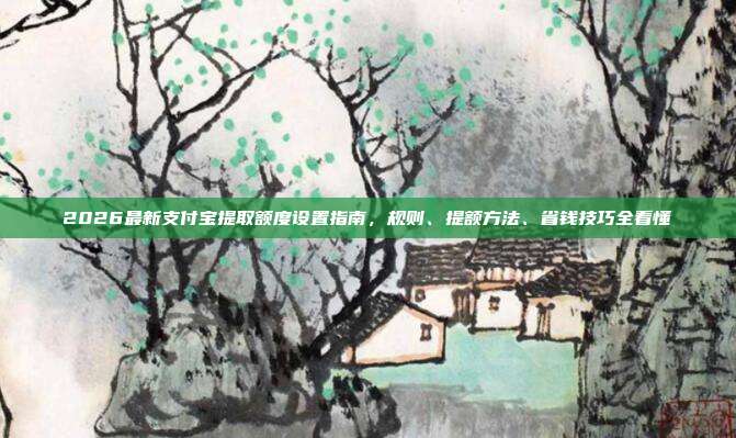 2026最新支付宝提取额度设置指南，规则、提额方法、省钱技巧全看懂