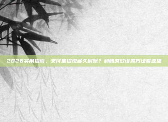 2026实用指南，支付宝提现多久到账？到账时效设置方法看这里