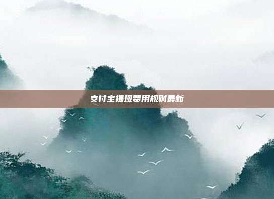 支付宝提现费用规则最新