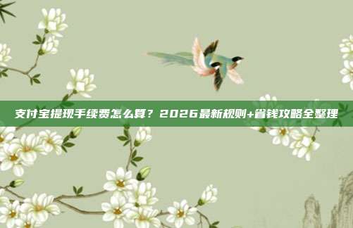 支付宝提现手续费怎么算?2026最新规则+省钱攻略全整理