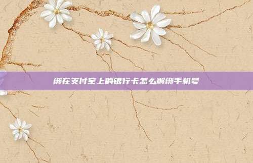 绑在支付宝上的银行卡怎么解绑手机号