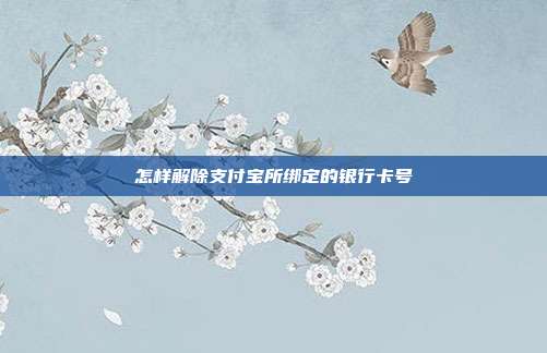 怎样解除支付宝所绑定的银行卡号