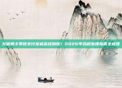 欠信用卡导致支付宝被冻结别慌！2026年合规处理指南全梳理