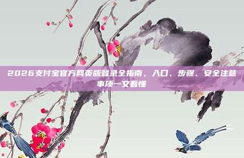 2026支付宝官方网页版登录全指南，入口、步骤、安全注意事项一文看懂
