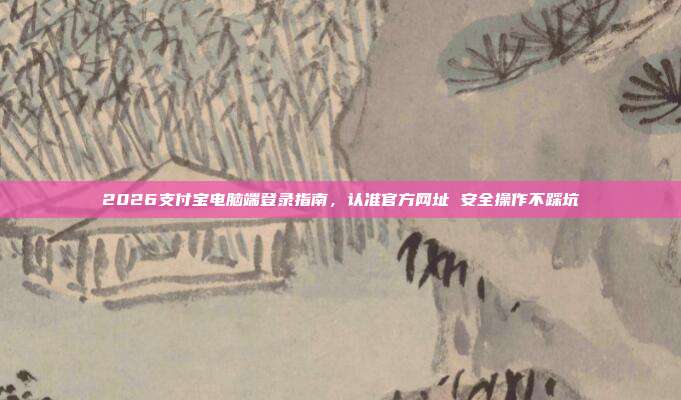 2026支付宝电脑端登录指南,认准官方网址 安全操作不踩坑