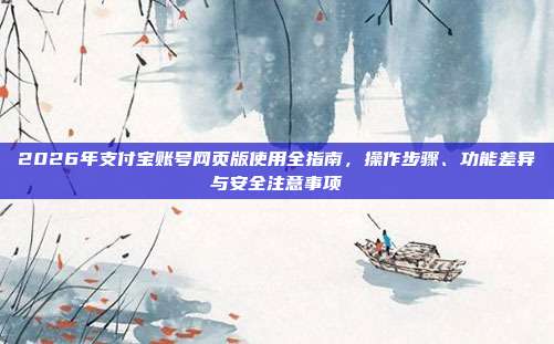 2026年支付宝账号网页版使用全指南,操作步骤、功能差异与安全注意事项