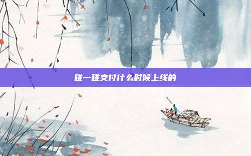 碰一碰支付什么时候上线的