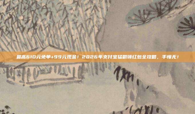 最高610元免单+99元现金！2026年支付宝猛戳领红包全攻略，手慢无！