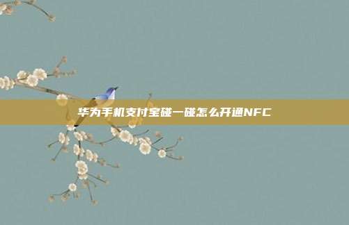 华为手机支付宝碰一碰怎么开通NFC