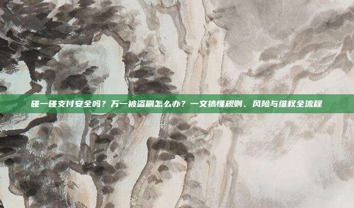碰一碰支付安全吗？万一被盗刷怎么办？一文搞懂规则、风险与维权全流程