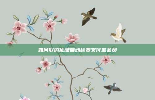 如何取消优酷自动续费支付宝会员