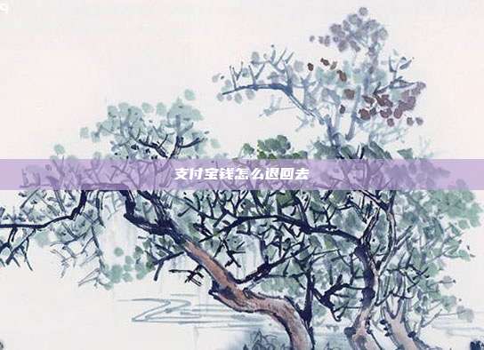 支付宝钱怎么退回去