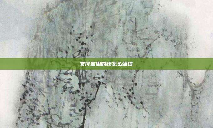 支付宝里的钱怎么强提