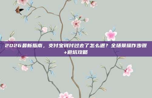 2026最新指南，支付宝钱付过去了怎么退？全场景操作步骤+避坑攻略