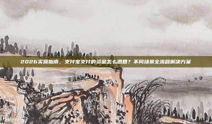 2026实操指南,支付宝支付的资金怎么退回?不同场景全流程解决方案