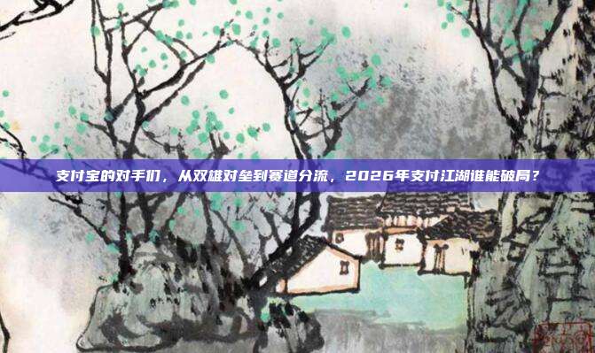 支付宝的对手们,从双雄对垒到赛道分流,2026年支付江湖谁能破局?