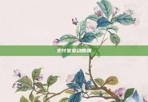 支付宝变动明细