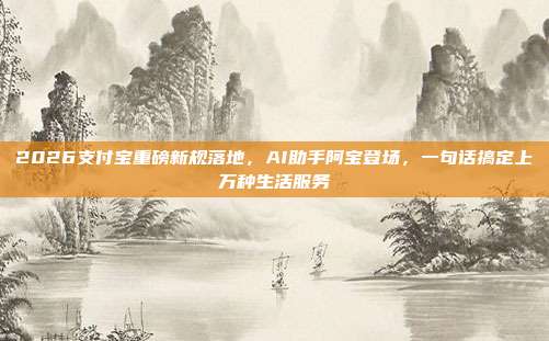 2026支付宝重磅新规落地,AI助手阿宝登场,一句话搞定上万种生活服务