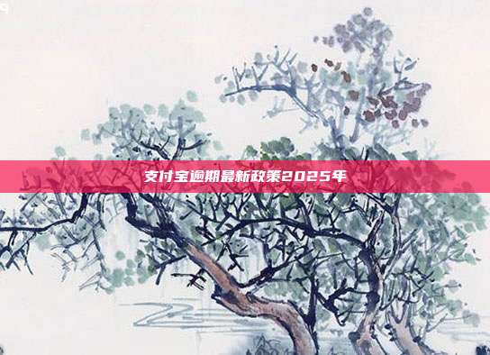 支付宝逾期最新政策2025年