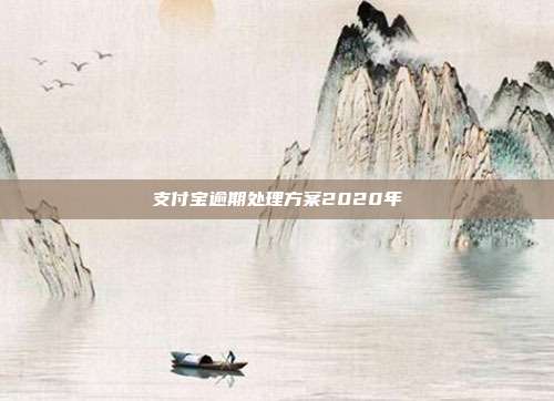 支付宝逾期处理方案2020年
