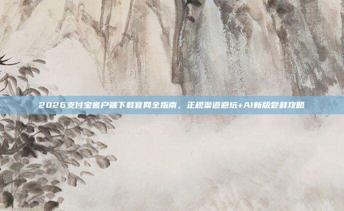 2026支付宝客户端下载官网全指南,正规渠道避坑+AI新版尝鲜攻略