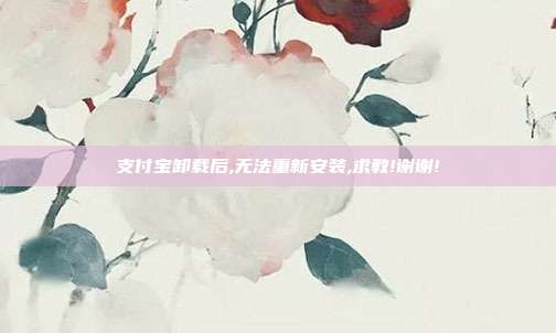 支付宝卸载后,无法重新安装,求教!谢谢!