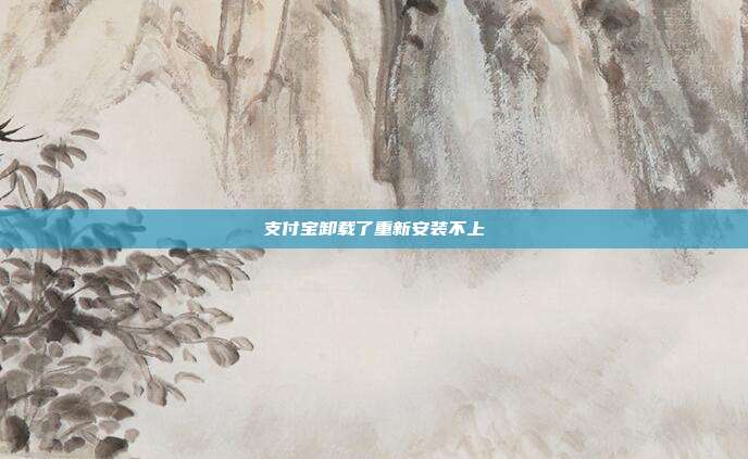 支付宝卸载了重新安装不上