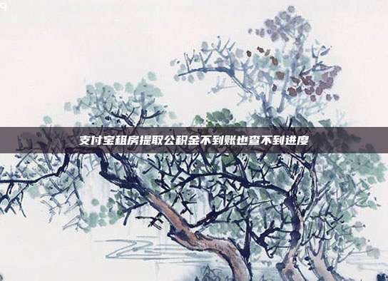 支付宝租房提取公积金不到账也查不到进度