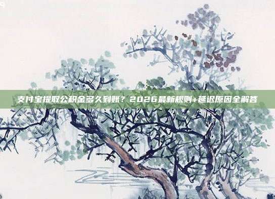 支付宝提取公积金多久到账？2026最新规则+延迟原因全解答