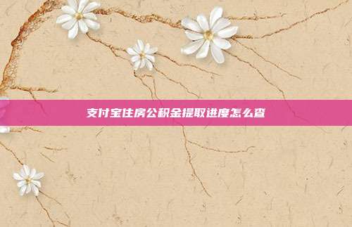 支付宝住房公积金提取进度怎么查