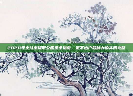 2020年支付宝提取公积金全指南，足不出户就能办的实用攻略