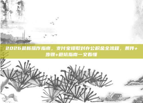 2026最新操作指南，支付宝提取封存公积金全流程，条件+步骤+避坑指南一文看懂