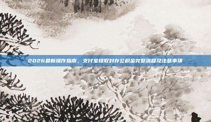 2026最新操作指南，支付宝提取封存公积金完整流程及注意事项