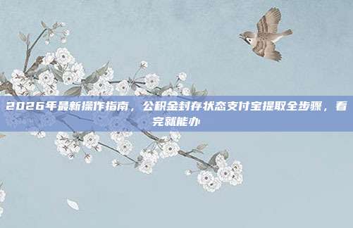 2026年最新操作指南，公积金封存状态支付宝提取全步骤，看完就能办