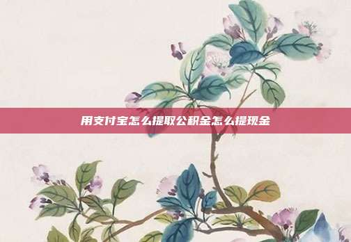 用支付宝怎么提取公积金怎么提现金