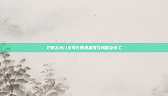 如何从支付宝取公积金里面的钱呢安全吗