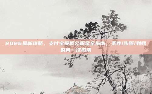 2026最新攻略，支付宝提取公积金全指南，条件/步骤/到账时间一次搞清