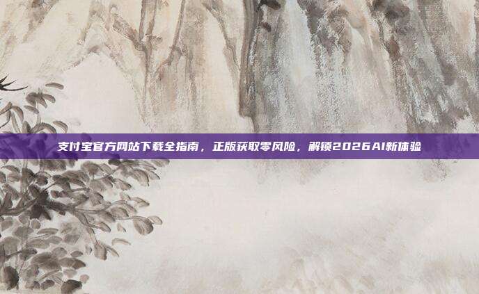 支付宝官方网站下载全指南，正版获取零风险，解锁2026AI新体验