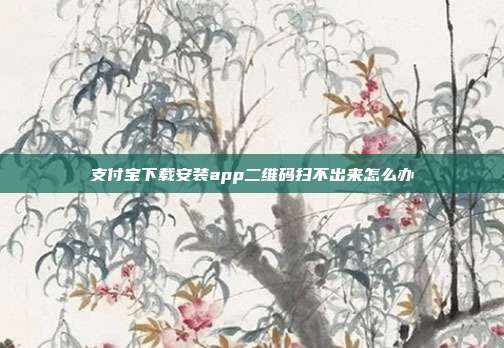 支付宝下载安装app二维码扫不出来怎么办