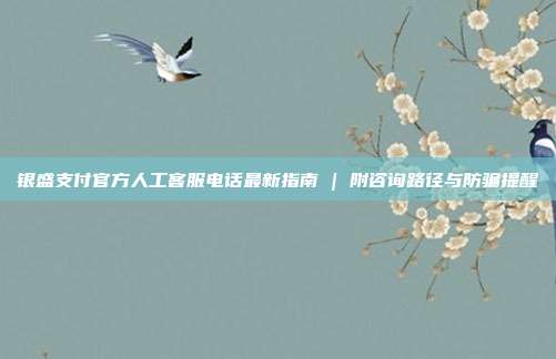 银盛支付官方人工客服电话最新指南 | 附咨询路径与防骗提醒